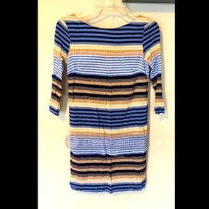 MANGO Striped Dress: XS